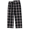 Plaid Cropped Pants, Irregular Design Straight Pants