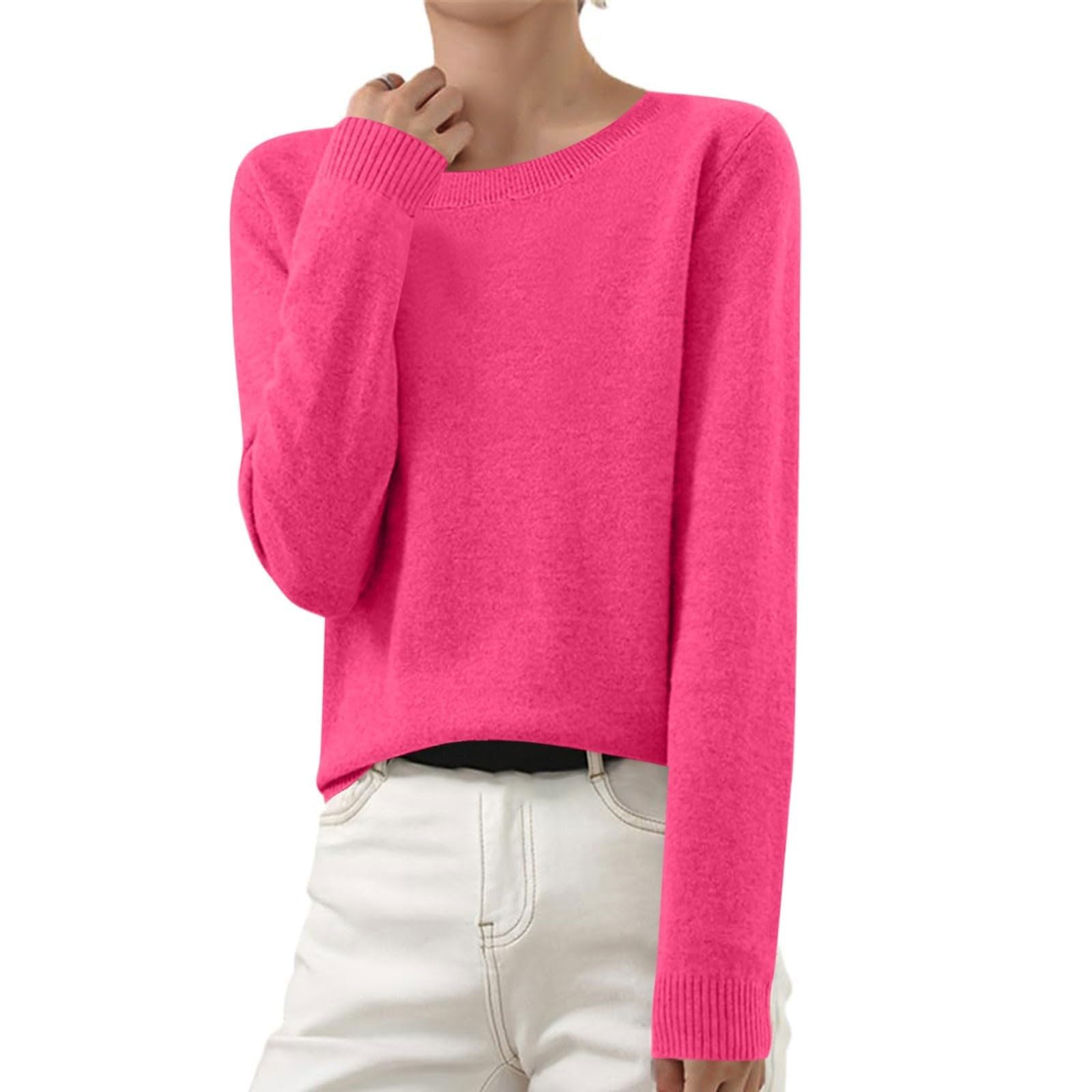Cashmere Sweaters for Women Womens Fashion Clothes Long Sleeve