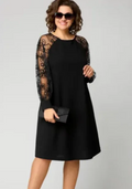 European American Patchwork Lace Dress